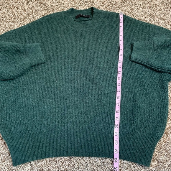 Vero Moda Dark Green Sweater O Neck Blouse Fits Large Alpaca Wool Blend Pullover - Picture 7 of 13